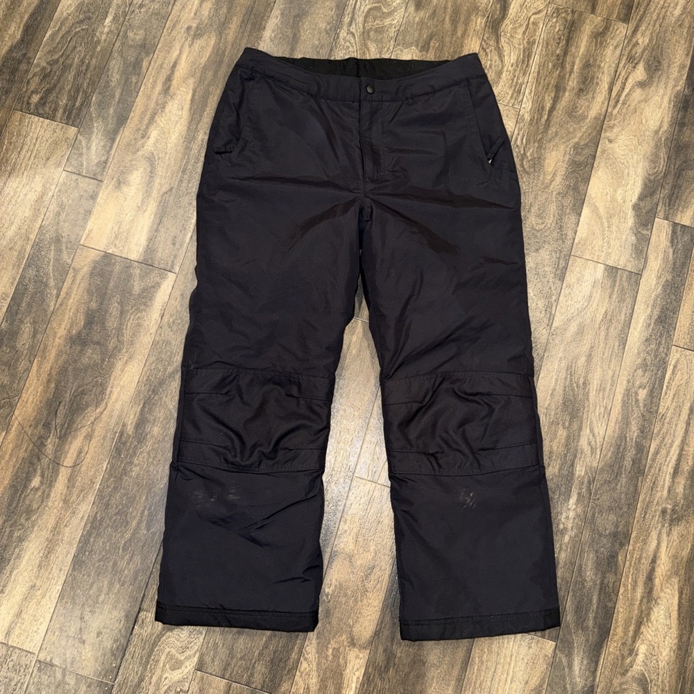 LANDS END Ski Pants Girl's Youth Size M/P (10-12) Outdoor Winter Nylon Black